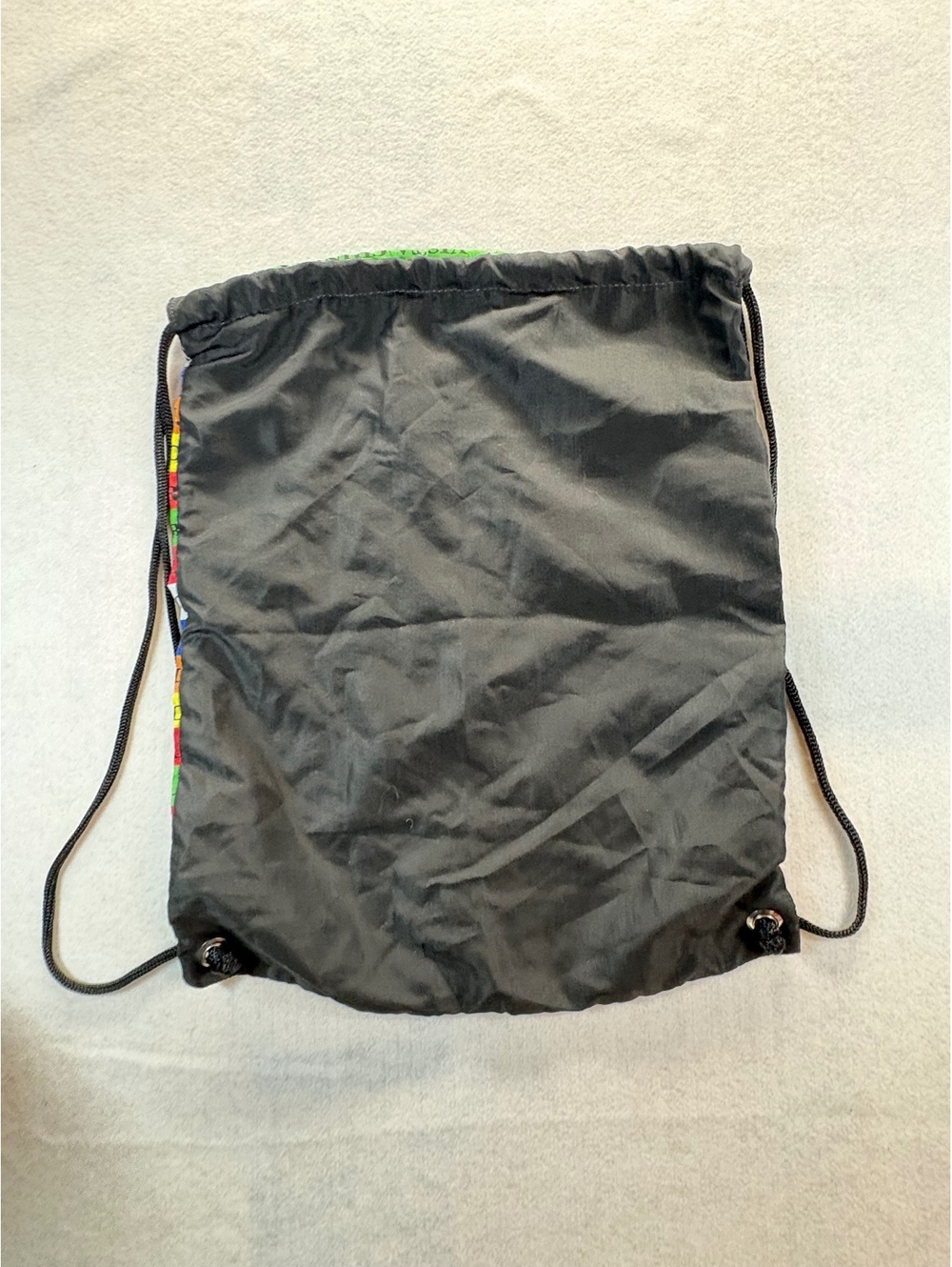 Colorful Drawstring Backpack with Rio de Janeiro Landmarks Print - Picture 4 of 4
